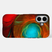 Coques Case-Mate iPhone Blue Eye Moderne Abstrait Art Cool Motif #16 (Verso (horizontal))