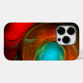 Coques Case-Mate iPhone Blue Eye Moderne Abstrait Art Cool Motif #16 (Verso (horizontal))