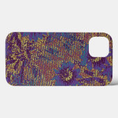 Coques Case-Mate iPhone Blue flowers against leaf camouflage (Verso (horizontal))