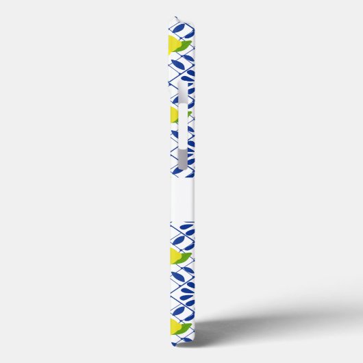 Coques Case-Mate iPhone Blue Geometric Lemon Tile (Verso / Gauche)