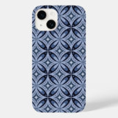 Coques Case-Mate iPhone Blue Geometric Pattern Retro Style (Verso)