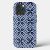 Coques Case-Mate iPhone Blue Geometric Pattern Retro Style (Verso)