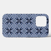 Coques Case-Mate iPhone Blue Geometric Pattern Retro Style (Verso (horizontal))
