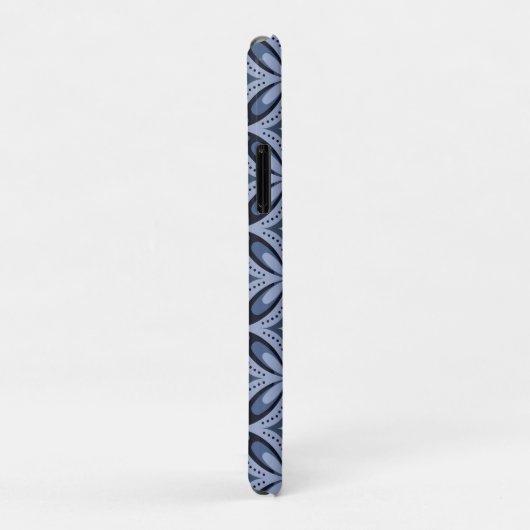 Coques Case-Mate iPhone Blue Geometric Pattern Retro Style (Dos/Droite)