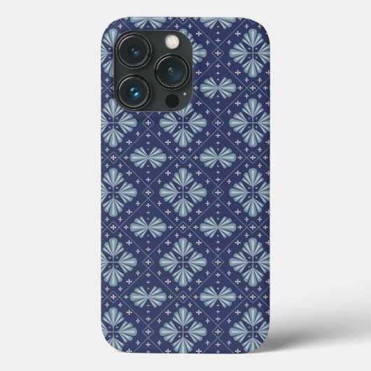 Coques Case-Mate iPhone Blue Geometric shapes Pattern  (Verso)