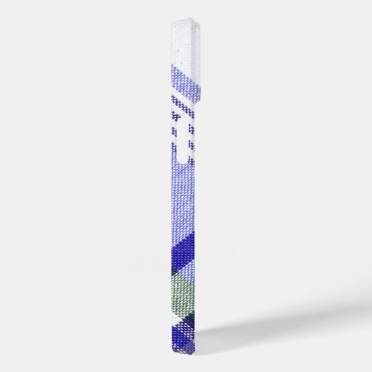Coques Case-Mate iPhone Blue Gray Tartan Plaid Fabric (Verso / Droite)