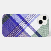 Coques Case-Mate iPhone Blue Gray Tartan Plaid Fabric (Verso (horizontal))