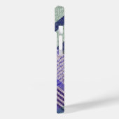 Coques Case-Mate iPhone Blue Gray Tartan Plaid Fabric (Verso / Gauche)