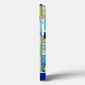 Coques Case-Mate iPhone Blue Green Art Deco (Verso / Gauche)