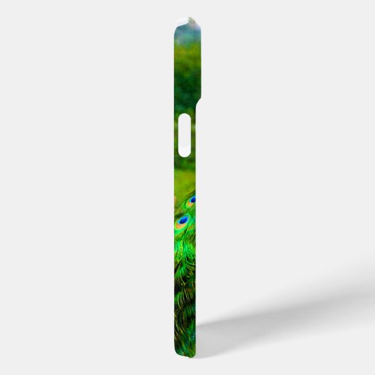 Coques Case-Mate iPhone Blue Green Peacock Photo Celebrate Script Modern (Verso / Droite)