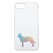 Coques Case-Mate iPhone Blue Heeler Chien race Silhouette Geo Pastel (Dos)