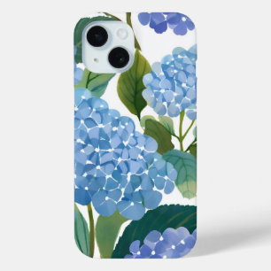 Coque Pour iPhone 15 Blue Hydrangeas   Beau Floral Bush