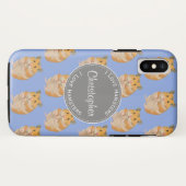 Coques Case-Mate iPhone Blue I love Hamsters Hamster Motif (Dos (Horizontal))