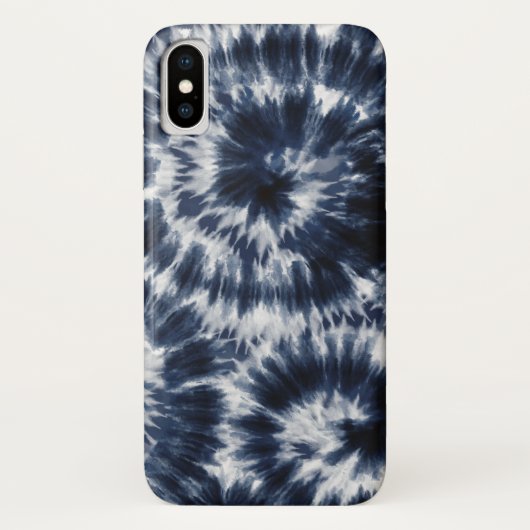 Coques Case-Mate iPhone Blue Indigo Shibori Tie Dye (Dos)