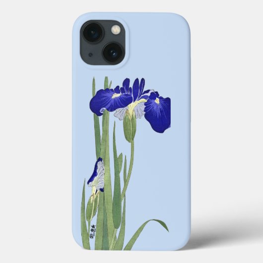 Coques Case-Mate iPhone Blue Irises par Ohara Koson (Verso)