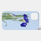 Coques Case-Mate iPhone Blue Irises par Ohara Koson (Verso (horizontal))