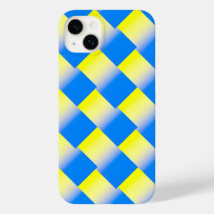 Coque Pour iPhone 14 Plus Blue jaune géométrique Ukraine Inspiration moderne