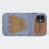 Coques Case-Mate iPhone Blue Jean Dachshund Butt (Dos (Horizontal))
