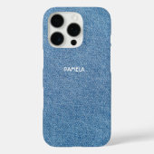 Coques Case-Mate iPhone Blue Jeans Denim Western Texturé Customisé (Verso)