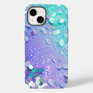 Coque Pour iPhone 14 Blue Lavender Mint Parties scintillant iPhone Mate