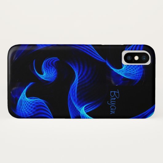 Coques Case-Mate iPhone Blue Light Extravaganza *Personnaliser* (Dos (Horizontal))