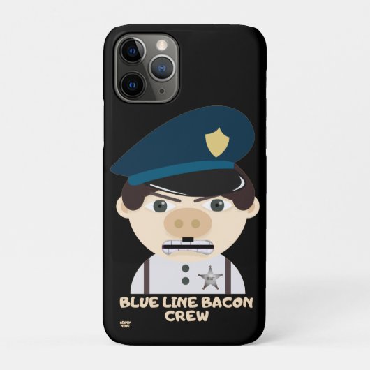 Coques Case-Mate iPhone "BLUE LINE BACON CREW" drôle de police (Dos)