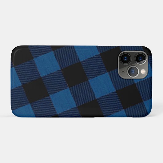 Coques Case-Mate iPhone Blue Lumberjack Plaid (Dos (Horizontal))