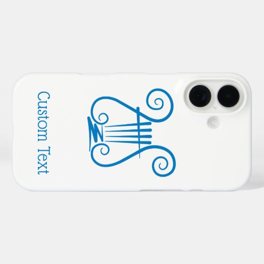 Coques Case-Mate iPhone Blue Lyre (Verso (horizontal))