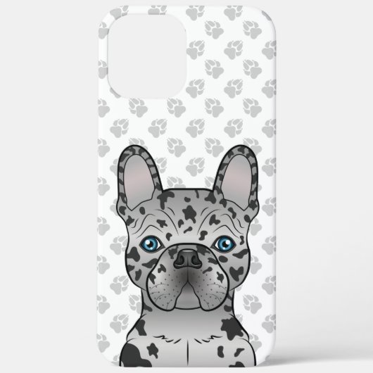 Coques Case-Mate iPhone Blue Merle French Bulldog Frenchie Cute Chien & Pa (Verso)