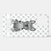 Coques Case-Mate iPhone Blue Merle French Bulldog Frenchie Cute Dog & Name (Verso (horizontal))