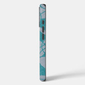 Coques Case-Mate iPhone Blue Modern Cercles Abstrait Motif Personnalisé (Verso / Gauche)