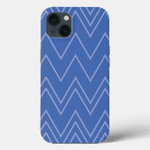 Coques Case-Mate iPhone Blue, moderne, simple, cool, trendy zigzag (Verso)