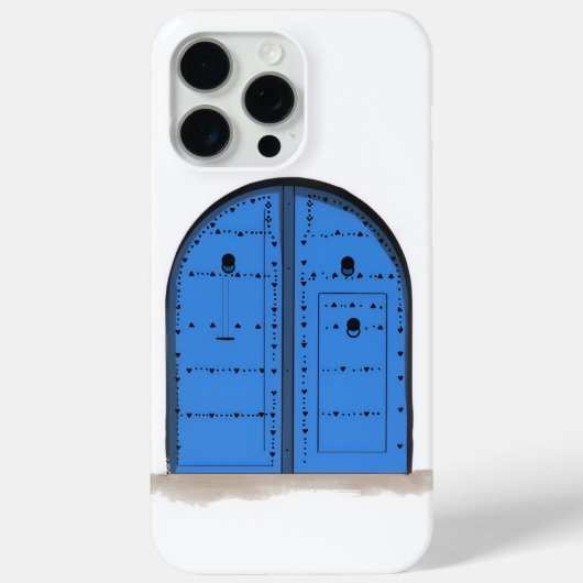 Coques Case-Mate iPhone Blue Moroccan Door – Elegant Phone Case Design (Verso)