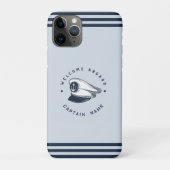 Coques Case-Mate iPhone Blue Navy Ancre nautique yacht club voile (Dos)