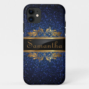 Case-Mate iPhone Case Blue Navy Parties scintillant Sequin iPhone 5 Mate