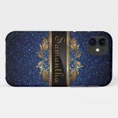 Coques Case-Mate iPhone Blue Navy Parties scintillant Sequin iPhone 5 Mate (Dos (Horizontal))