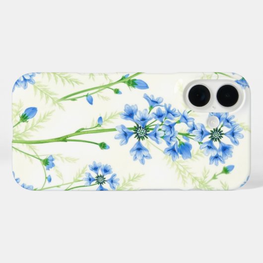 Coques Case-Mate iPhone Blue Nigella (Verso (horizontal))