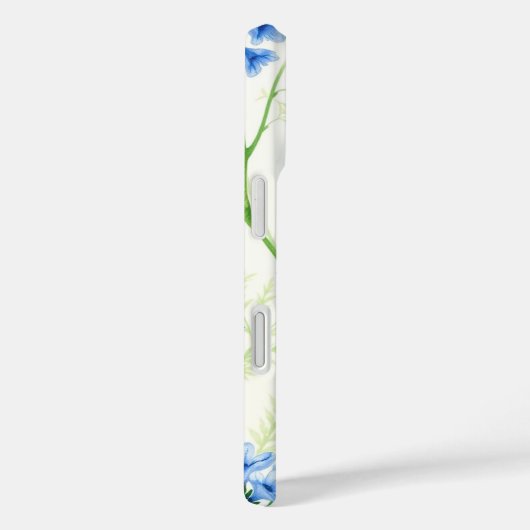 Coques Case-Mate iPhone Blue Nigella (Verso / Droite)