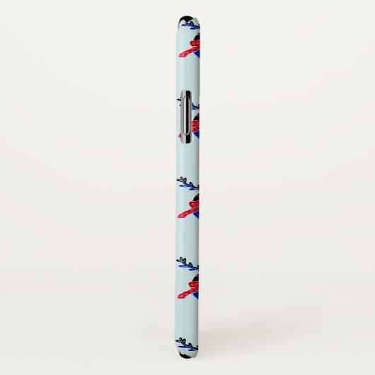 Coques Case-Mate iPhone Blue Nordic Reindeer Pair Motif (Dos/Droite)