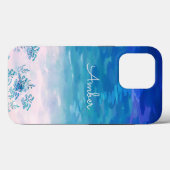 Coques Case-Mate iPhone Blue Ocean Sea Beach Personnalisé (Verso (horizontal))