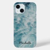 Coques Case-Mate iPhone Blue Ocean Summer Beach Waves Nom personnalisé (Verso)