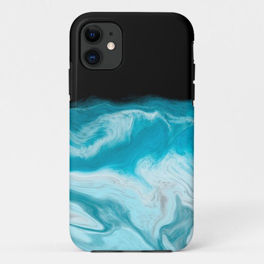 Coques Case-Mate iPhone Blue Ocean Waves Fluid Art (Dos)