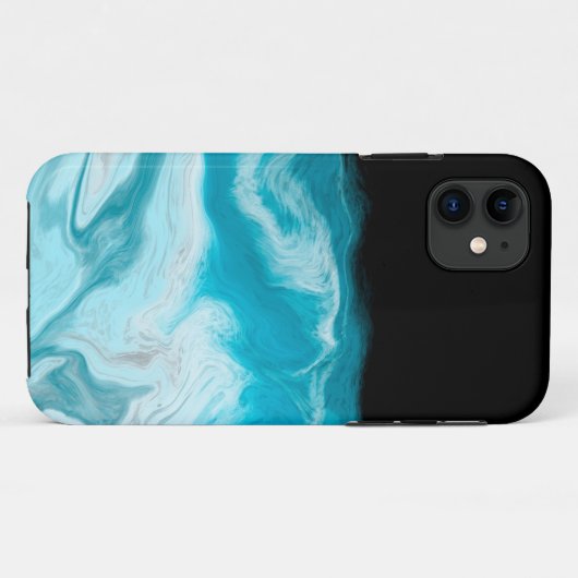 Coques Case-Mate iPhone Blue Ocean Waves Fluid Art (Dos (Horizontal))