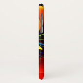 Coques Case-Mate iPhone Blue Orange Floral Moderne Art Abstrait Motif #03 (Dos/Gauche)