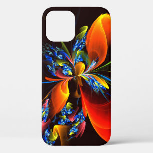 Case-Mate iPhone Case Blue Orange Floral Moderne Art Abstrait Motif #03