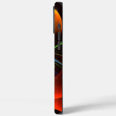 Coques Case-Mate iPhone Blue Orange Floral Moderne Art Abstrait Motif #03 (Verso / Gauche)