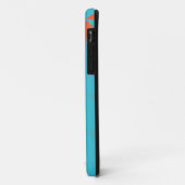 Coques Case-Mate iPhone Blue, orange, vibrant, trendy geometric pattern (Dos/Gauche)