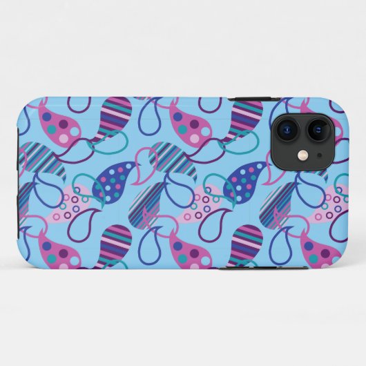 Coques Case-Mate iPhone Blue Paisley (Dos (Horizontal))
