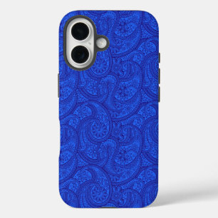 Coques iPhone 16 Blue Paisley