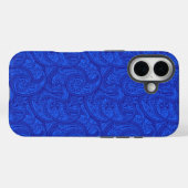 Coques Case-Mate iPhone Blue Paisley (Verso (horizontal))